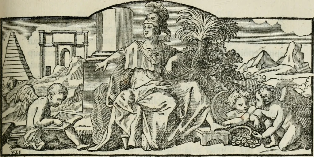 An illustration from Histoire de l'Académie royale des inscriptions et belles lettres, depuis son establissement jusqu'à présent : Avec les Mémoires de littérature tirez des registres de cette Académie depuis son renouvellement jusqu'en 1710, 1736, leaf 496