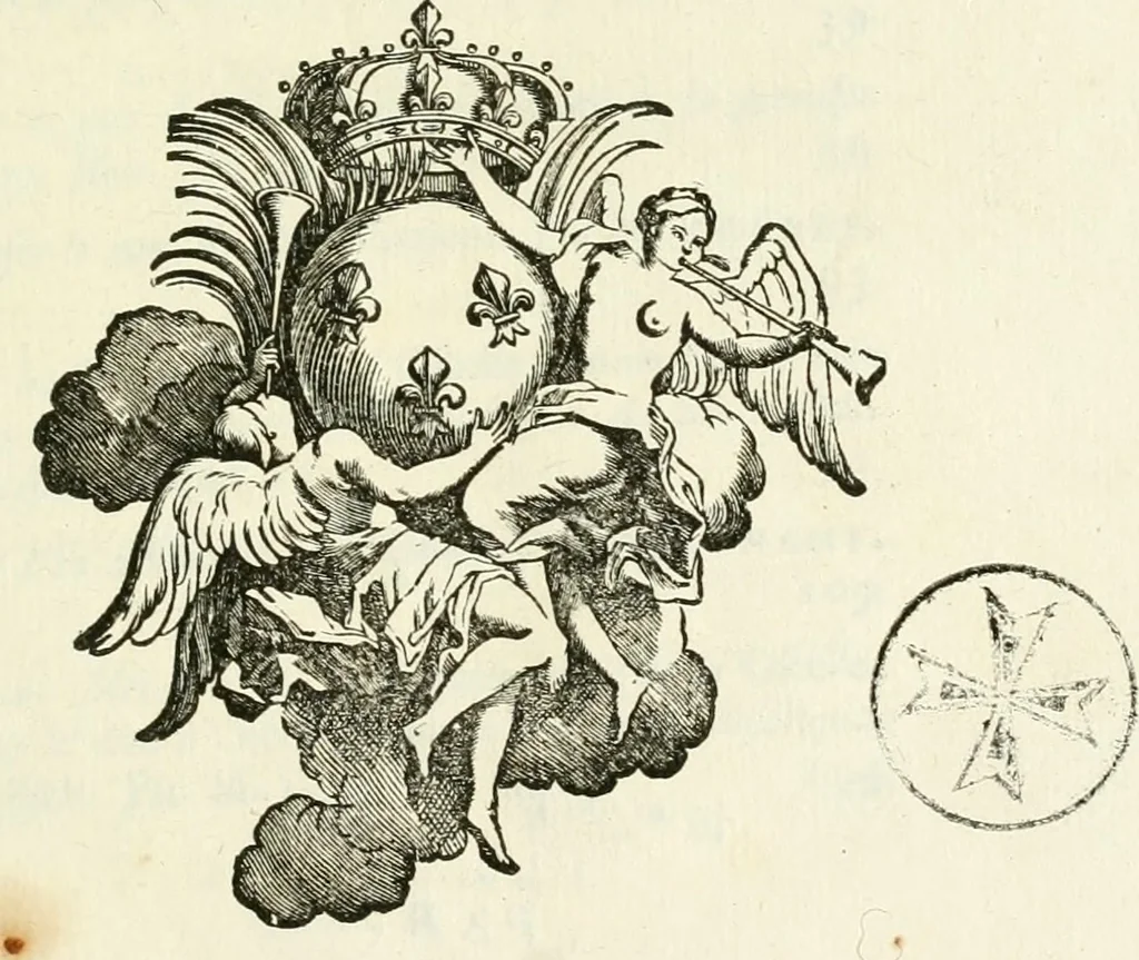 An illustration from Histoire de l'Académie royale des inscriptions et belles lettres, depuis son establissement jusqu'à présent : Avec les Mémoires de littérature tirez des registres de cette Académie depuis son renouvellement jusqu'en 1710, 1736, leaf 6