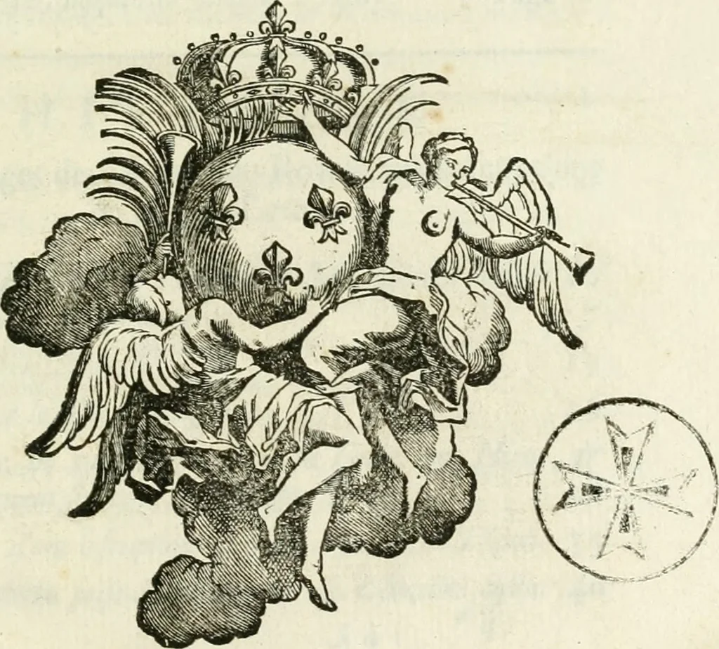 An illustration from Histoire de l'Académie royale des inscriptions et belles lettres, depuis son establissement jusqu'à présent : Avec les Mémoires de littérature tirez des registres de cette Académie depuis son renouvellement jusqu'en 1710, 1736, leaf 6