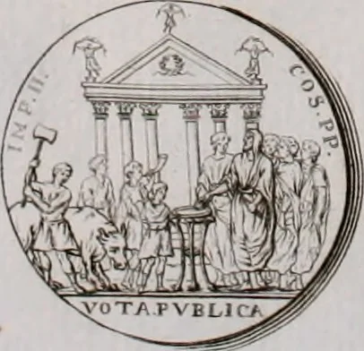 An illustration from Histoire de l'Académie royale des inscriptions et belles lettres, depuis son establissement jusqu'à présent : Avec les Mémoires de littérature tirez des registres de cette Académie depuis son renouvellement jusqu'en 1710, 1736, leaf 719