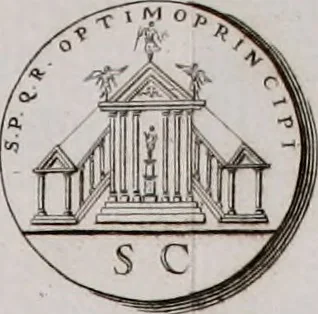 An illustration from Histoire de l'Académie royale des inscriptions et belles lettres, depuis son establissement jusqu'à présent : Avec les Mémoires de littérature tirez des registres de cette Académie depuis son renouvellement jusqu'en 1710, 1736, leaf 719