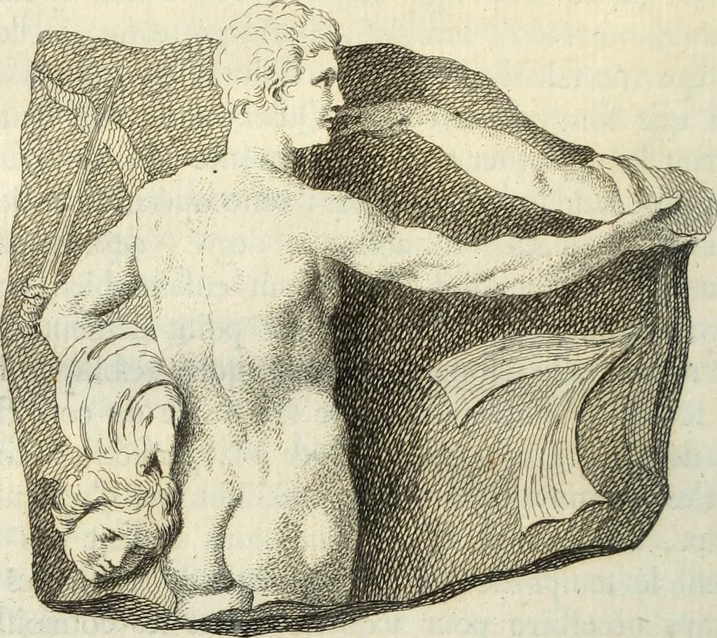 An illustration from Histoire de l'Académie royale des inscriptions et belles lettres, depuis son establissement jusqu'à présent : Avec les Mémoires de littérature tirez des registres de cette Académie depuis son renouvellement jusqu'en 1710, 1736, leaf 745