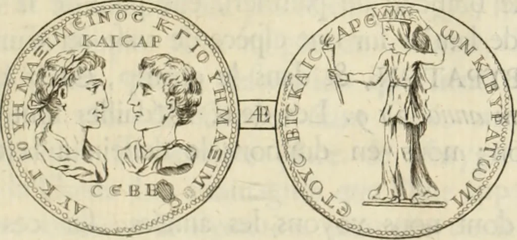 An illustration from Histoire de l'Académie royale des inscriptions et belles lettres, depuis son establissement jusqu'à présent : Avec les Mémoires de littérature tirez des registres de cette Académie depuis son renouvellement jusqu'en 1710, 1736, leaf 136