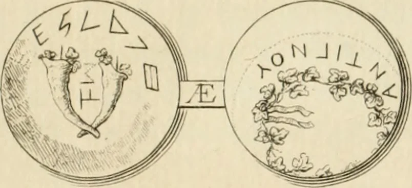 An illustration from Histoire de l'Académie royale des inscriptions et belles lettres, depuis son establissement jusqu'à présent : Avec les Mémoires de littérature tirez des registres de cette Académie depuis son renouvellement jusqu'en 1710, 1736, leaf 64