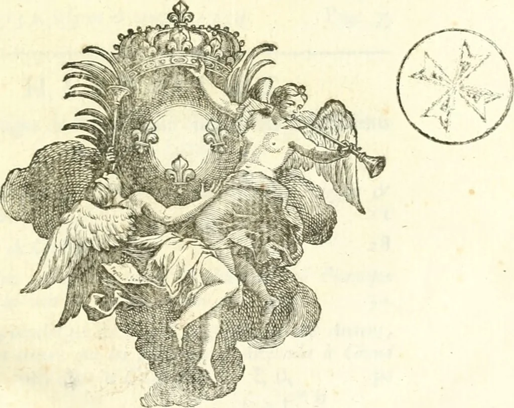 An illustration from Histoire de l'Académie royale des inscriptions et belles lettres, depuis son establissement jusqu'à présent : Avec les Mémoires de littérature tirez des registres de cette Académie depuis son renouvellement jusqu'en 1710, 1736, leaf 6