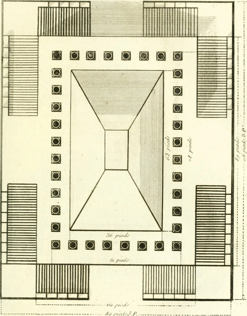 An illustration from Histoire de l'Académie royale des inscriptions et belles lettres, depuis son establissement jusqu'à présent : Avec les Mémoires de littérature tirez des registres de cette Académie depuis son renouvellement jusqu'en 1710, 1736, leaf 358