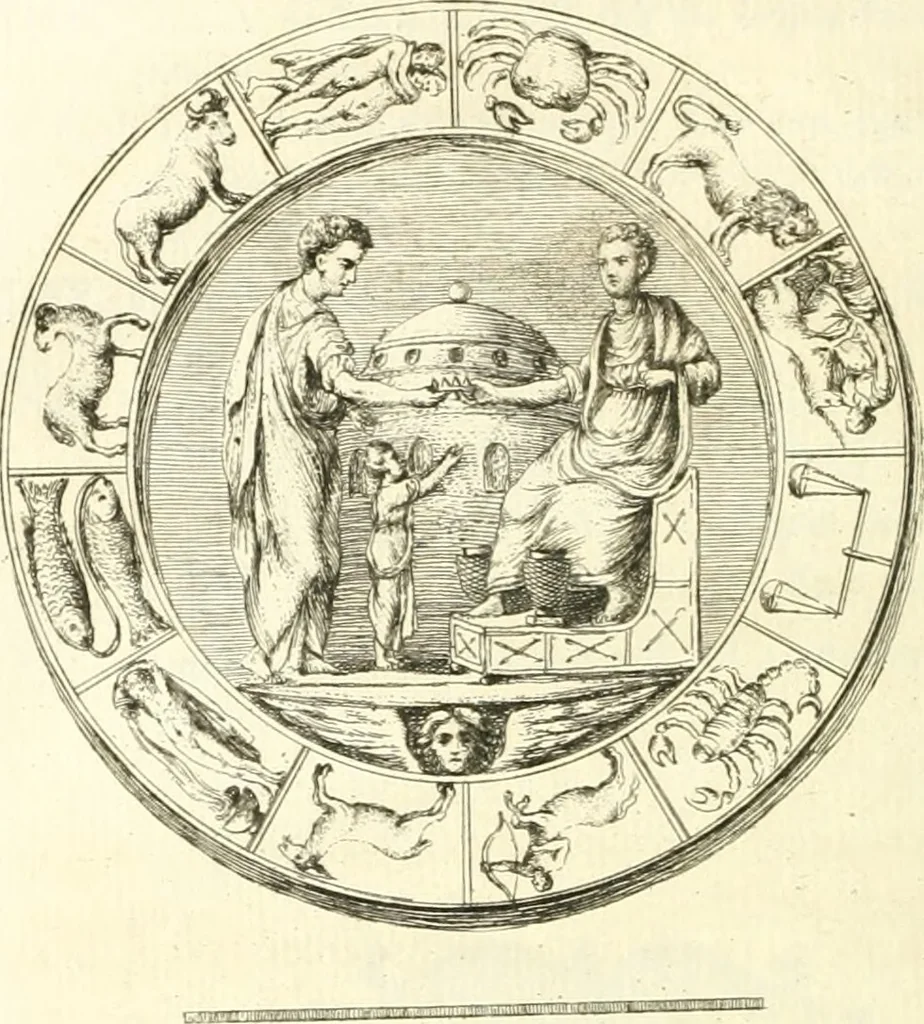 An illustration from Histoire de l'Académie royale des inscriptions et belles lettres, depuis son establissement jusqu'à présent : Avec les Mémoires de littérature tirez des registres de cette Académie depuis son renouvellement jusqu'en 1710, 1736, leaf 507
