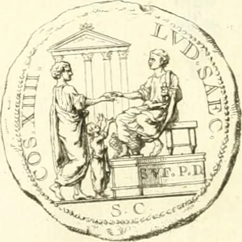 An illustration from Histoire de l'Académie royale des inscriptions et belles lettres, depuis son establissement jusqu'à présent : Avec les Mémoires de littérature tirez des registres de cette Académie depuis son renouvellement jusqu'en 1710, 1736, leaf 507