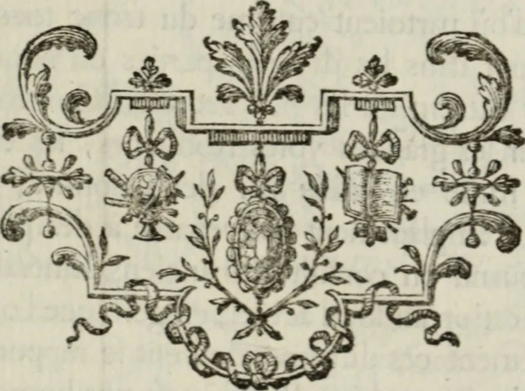 An illustration from Histoire de l'Académie royale des inscriptions et belles lettres, depuis son establissement jusqu'à présent : Avec les Mémoires de littérature tirez des registres de cette Académie depuis son renouvellement jusqu'en 1710, 1736, leaf 216