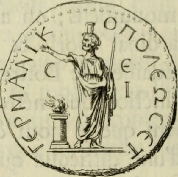 An illustration from Histoire de l'Académie royale des inscriptions et belles lettres, depuis son establissement jusqu'à présent : Avec les Mémoires de littérature tirez des registres de cette Académie depuis son renouvellement jusqu'en 1710, 1736, leaf 345