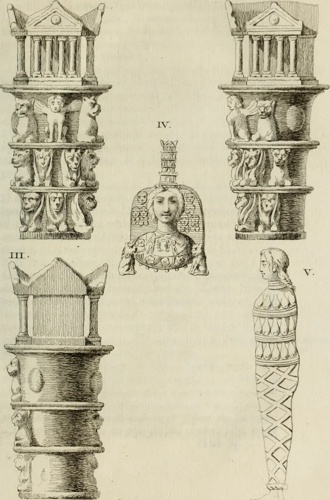 An illustration from Histoire de l'Académie royale des inscriptions et belles lettres, depuis son establissement jusqu'à présent : Avec les Mémoires de littérature tirez des registres de cette Académie depuis son renouvellement jusqu'en 1710, 1736, leaf 460