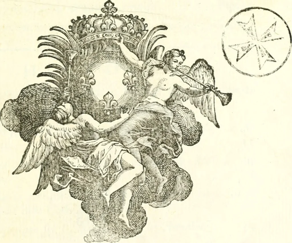 An illustration from Histoire de l'Académie royale des inscriptions et belles lettres, depuis son establissement jusqu'à présent : Avec les Mémoires de littérature tirez des registres de cette Académie depuis son renouvellement jusqu'en 1710, 1736, leaf 6