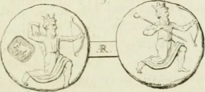 An illustration from Histoire de l'Académie royale des inscriptions et belles lettres, depuis son establissement jusqu'à présent : Avec les Mémoires de littérature tirez des registres de cette Académie depuis son renouvellement jusqu'en 1710, 1736, leaf 108