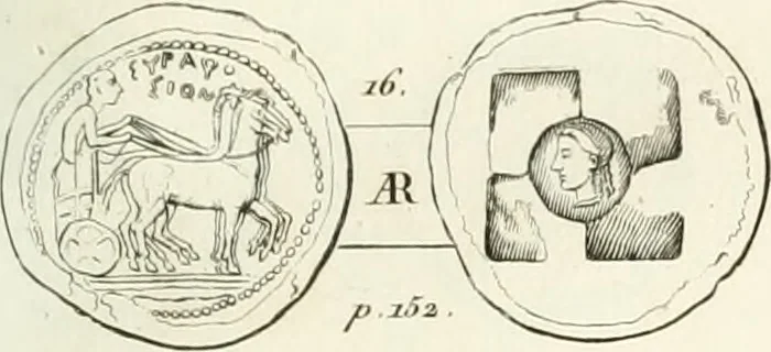 An illustration from Histoire de l'Académie royale des inscriptions et belles lettres, depuis son establissement jusqu'à présent : Avec les Mémoires de littérature tirez des registres de cette Académie depuis son renouvellement jusqu'en 1710, 1736, leaf 226
