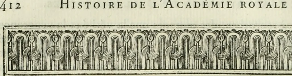 An illustration from Histoire de l'Académie royale des inscriptions et belles lettres, depuis son establissement jusqu'à présent : Avec les Mémoires de littérature tirez des registres de cette Académie depuis son renouvellement jusqu'en 1710, 1736, leaf 433