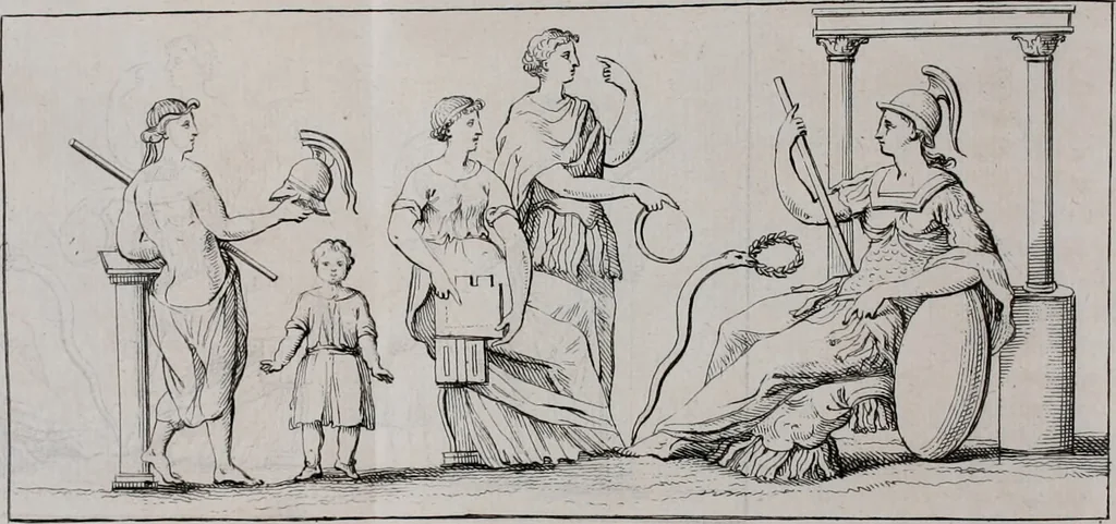 An illustration from Histoire de l'Académie royale des inscriptions et belles lettres, depuis son establissement jusqu'à présent : Avec les Mémoires de littérature tirez des registres de cette Académie depuis son renouvellement jusqu'en 1710, 1736, leaf 314