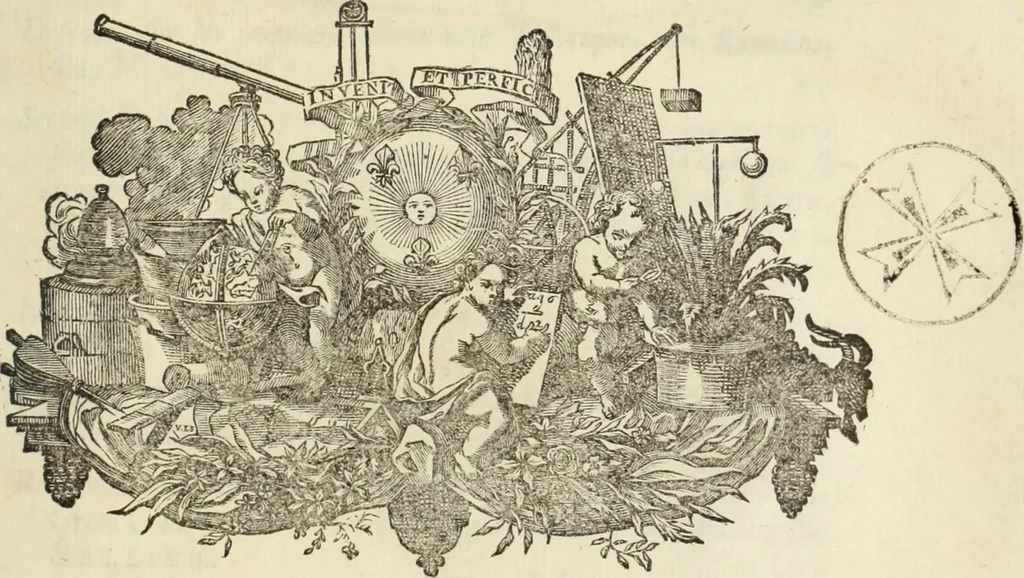 An illustration from Histoire de l'Académie royale des inscriptions et belles lettres, depuis son establissement jusqu'à présent : Avec les Mémoires de littérature tirez des registres de cette Académie depuis son renouvellement jusqu'en 1710, 1736, leaf 6