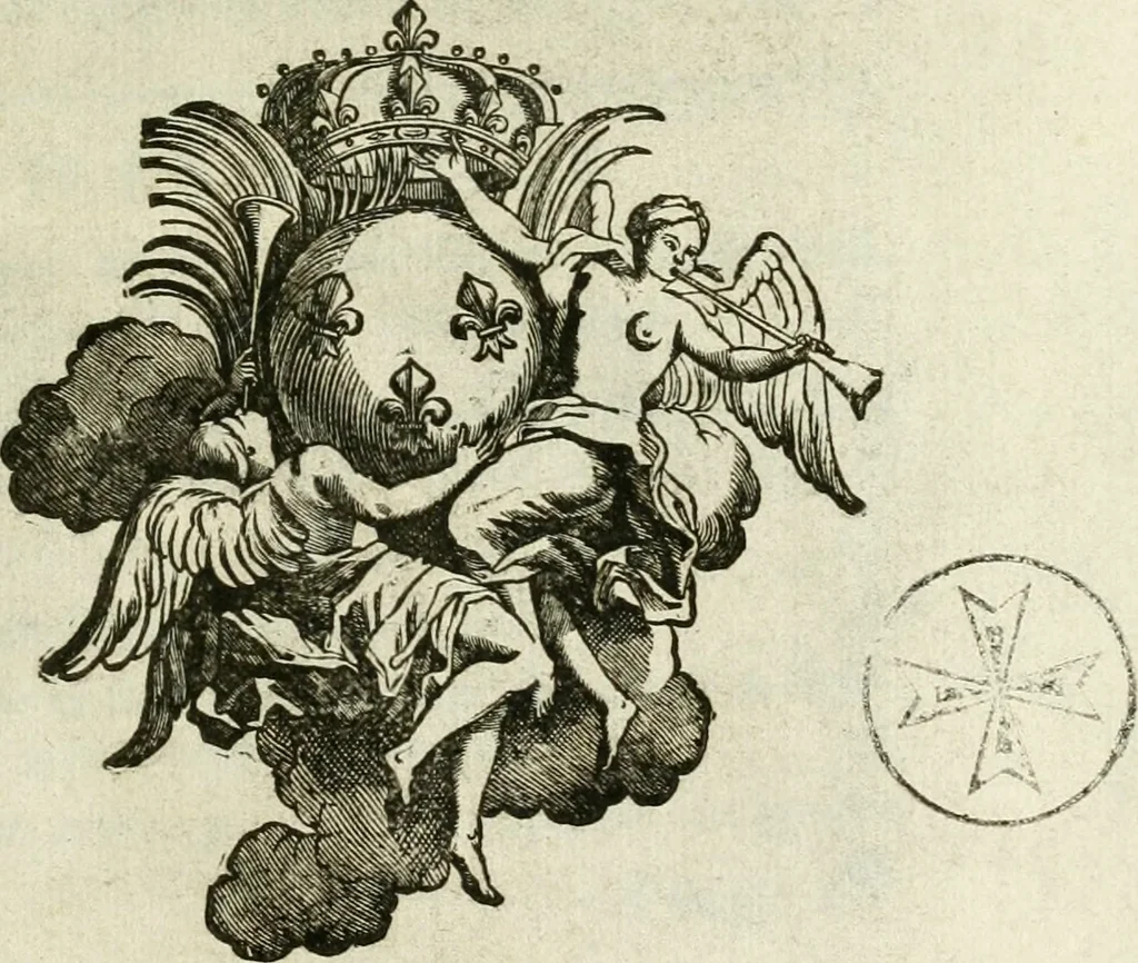 An illustration from Histoire de l'Académie royale des inscriptions et belles lettres, depuis son establissement jusqu'à présent : Avec les Mémoires de littérature tirez des registres de cette Académie depuis son renouvellement jusqu'en 1710, 1736, leaf 8