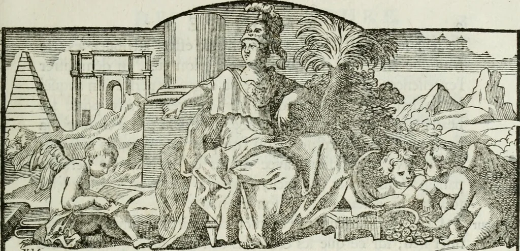 An illustration from Histoire de l'Académie royale des inscriptions et belles lettres, depuis son establissement jusqu'à présent : Avec les Mémoires de littérature tirez des registres de cette Académie depuis son renouvellement jusqu'en 1710, 1736, leaf 12