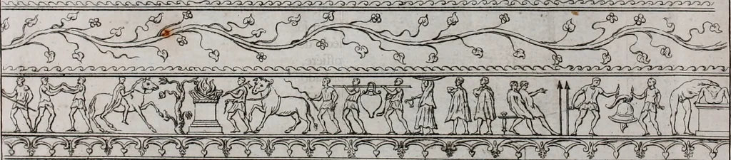 An illustration from Histoire de l'Académie royale des inscriptions et belles lettres, depuis son establissement jusqu'à présent : Avec les Mémoires de littérature tirez des registres de cette Académie depuis son renouvellement jusqu'en 1710, 1736, leaf 165