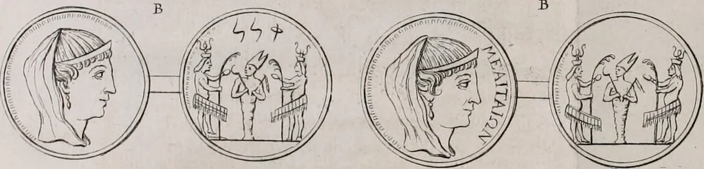An illustration from Histoire de l'Académie royale des inscriptions et belles lettres, depuis son establissement jusqu'à présent : Avec les Mémoires de littérature tirez des registres de cette Académie depuis son renouvellement jusqu'en 1710, 1736, leaf 187