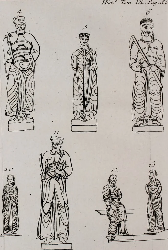 An illustration from Histoire de l'Académie royale des inscriptions et belles lettres, depuis son establissement jusqu'à présent : Avec les Mémoires de littérature tirez des registres de cette Académie depuis son renouvellement jusqu'en 1710, 1736, leaf 211