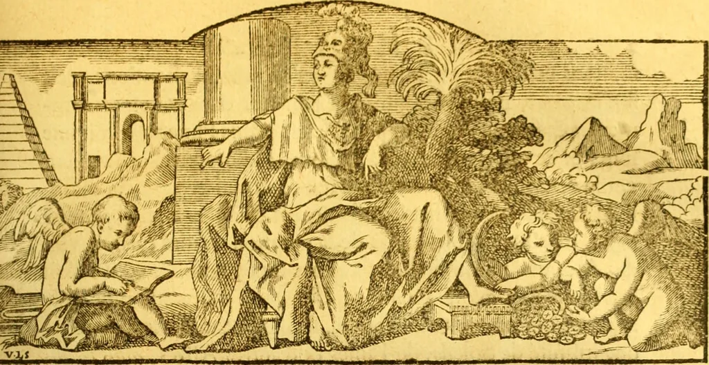 An illustration from Histoire de l'Académie royale des inscriptions et belles lettres, depuis son establissement jusqu'à présent : Avec les Mémoires de littérature tirez des registres de cette Académie depuis son renouvellement jusqu'en 1710, 1736, leaf 302