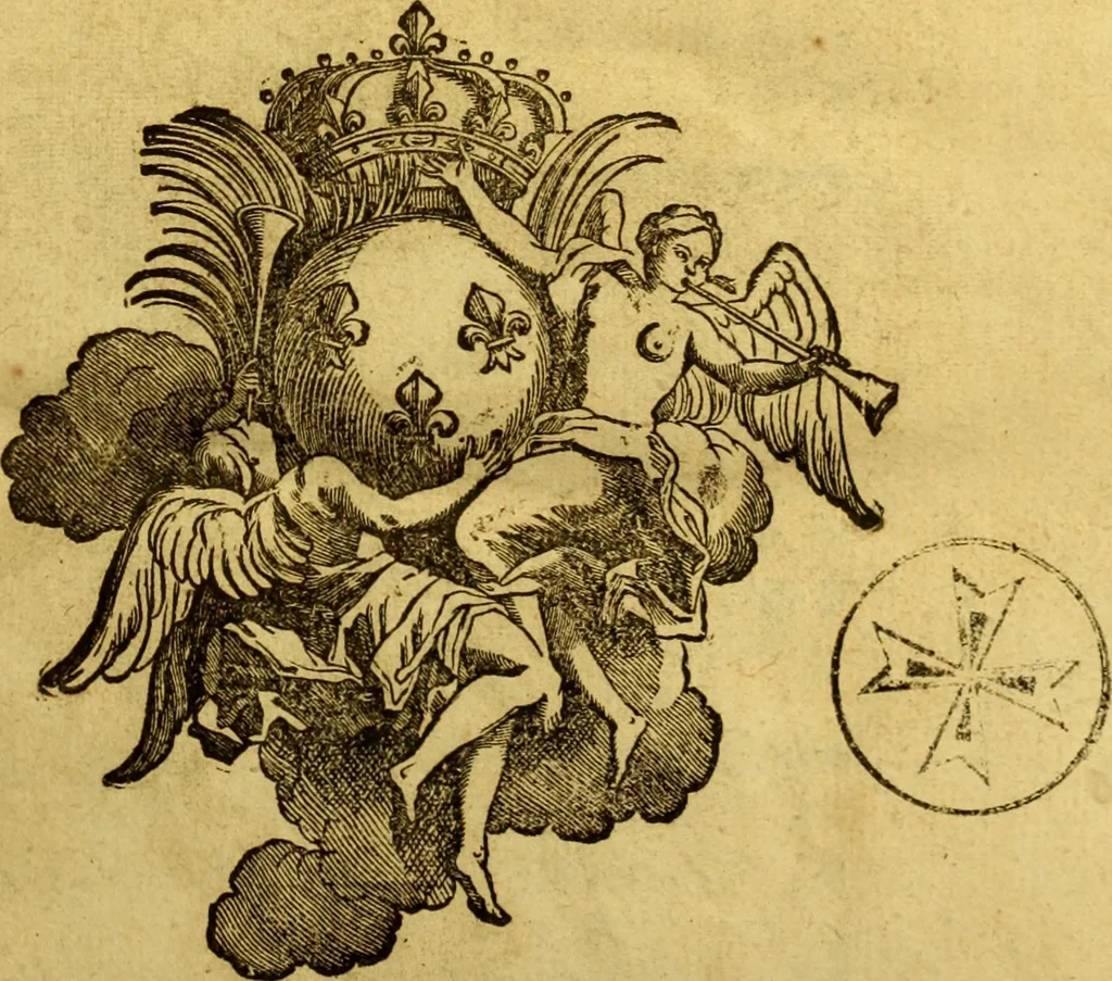 An illustration from Histoire de l'Académie royale des inscriptions et belles lettres, depuis son establissement jusqu'à présent : Avec les Mémoires de littérature tirez des registres de cette Académie depuis son renouvellement jusqu'en 1710, 1736, leaf 8
