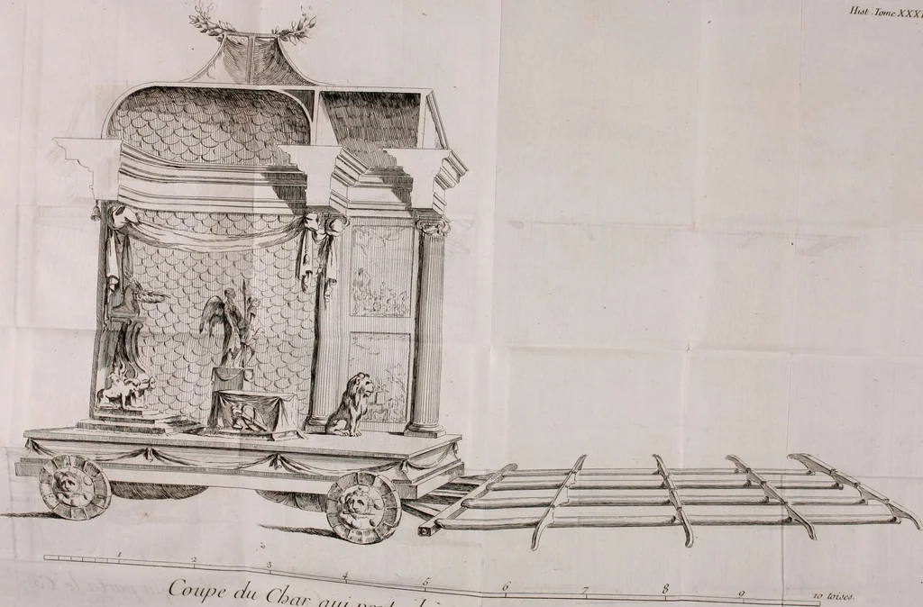 An illustration from Histoire de l'Académie royale des inscriptions et belles lettres, depuis son establissement jusqu'à présent : Avec les Mémoires de littérature tirez des registres de cette Académie depuis son renouvellement jusqu'en 1710, 1736, leaf 111
