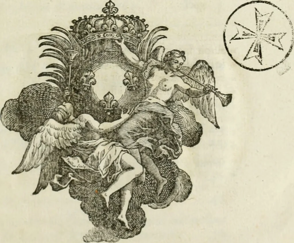 An illustration from Histoire de l'Académie royale des inscriptions et belles lettres, depuis son establissement jusqu'à présent : Avec les Mémoires de littérature tirez des registres de cette Académie depuis son renouvellement jusqu'en 1710, 1736, leaf 6