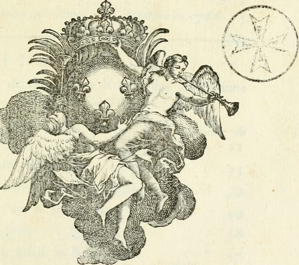 An illustration from Histoire de l'Académie royale des inscriptions et belles lettres, depuis son establissement jusqu'à présent : Avec les Mémoires de littérature tirez des registres de cette Académie depuis son renouvellement jusqu'en 1710, 1736, leaf 6