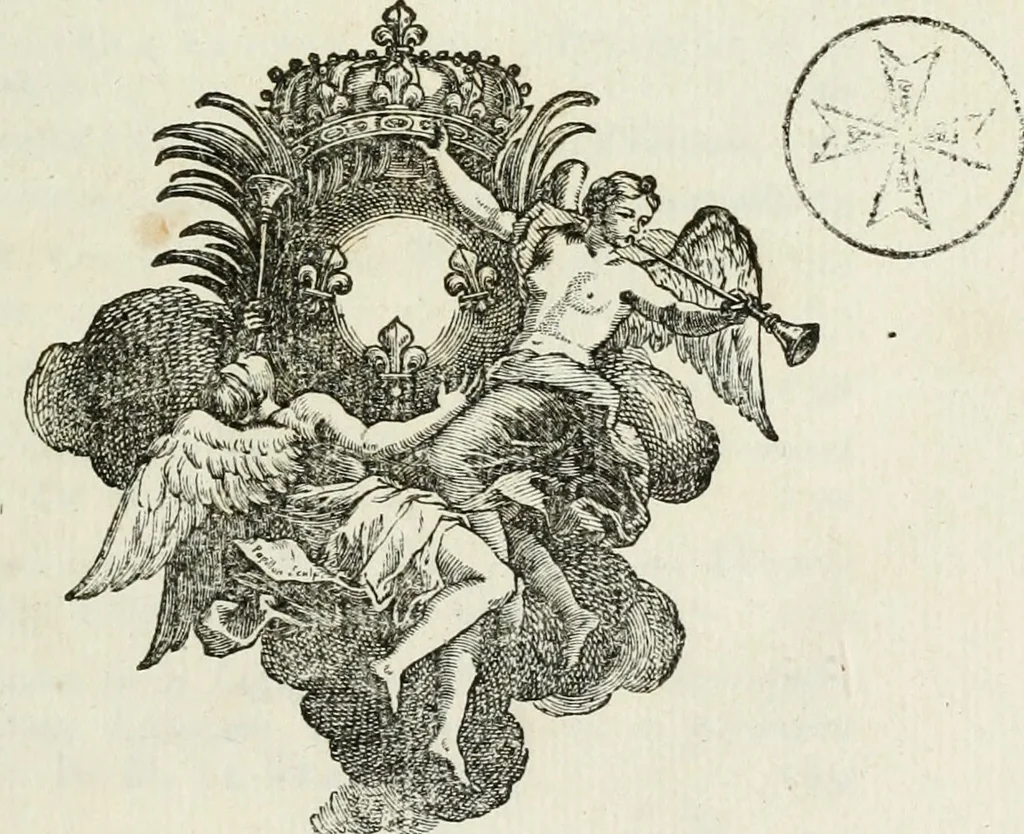 An illustration from Histoire de l'Académie royale des inscriptions et belles lettres, depuis son establissement jusqu'à présent : Avec les Mémoires de littérature tirez des registres de cette Académie depuis son renouvellement jusqu'en 1710, 1736, leaf 6