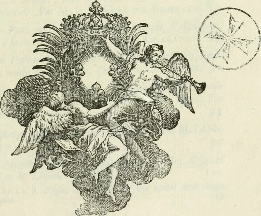 An illustration from Histoire de l'Académie royale des inscriptions et belles lettres, depuis son establissement jusqu'à présent : Avec les Mémoires de littérature tirez des registres de cette Académie depuis son renouvellement jusqu'en 1710, 1736, leaf 6