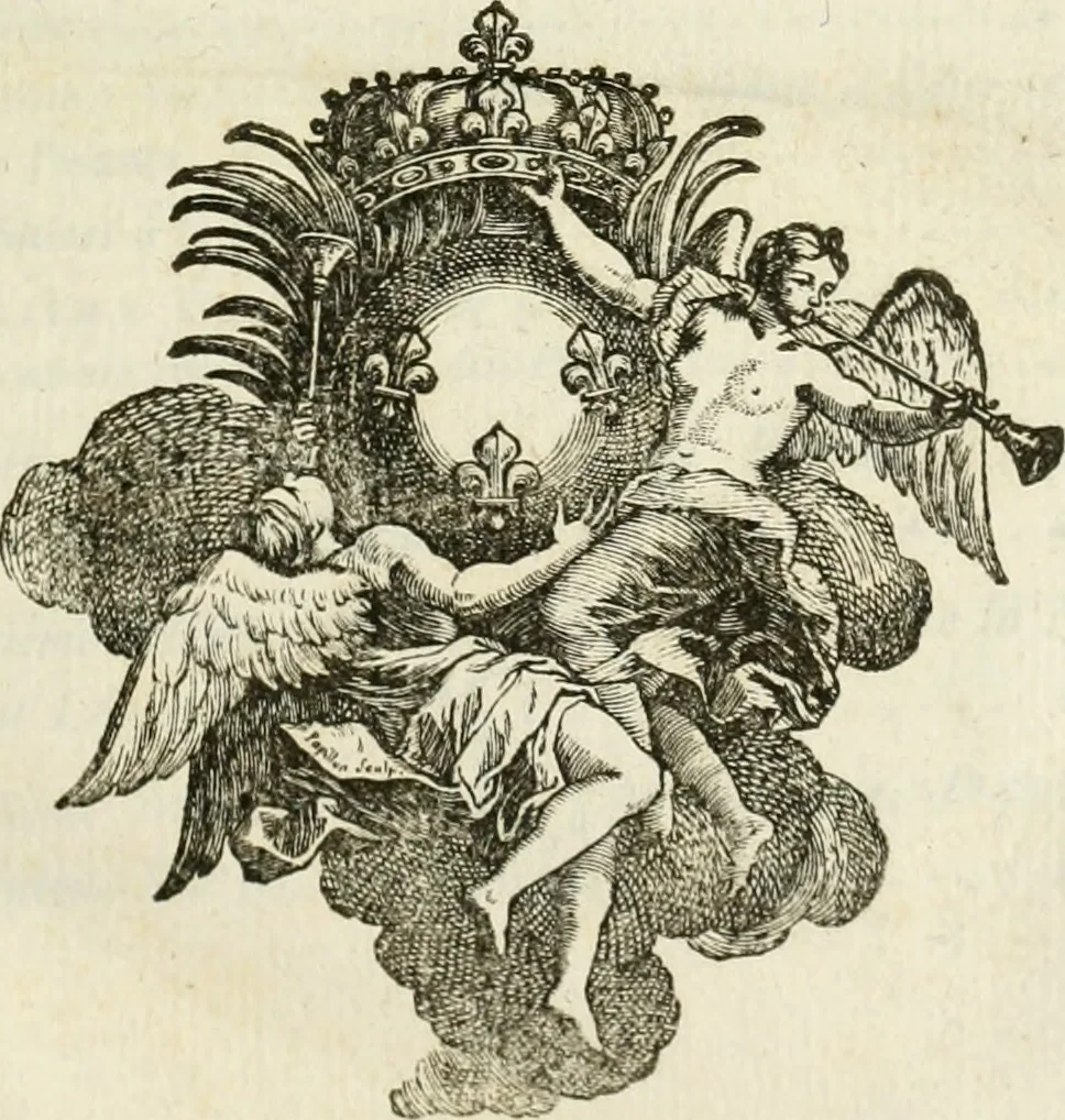 An illustration from Histoire de l'Académie royale des inscriptions et belles lettres, depuis son establissement jusqu'à présent : Avec les Mémoires de littérature tirez des registres de cette Académie depuis son renouvellement jusqu'en 1710, 1736, leaf 4