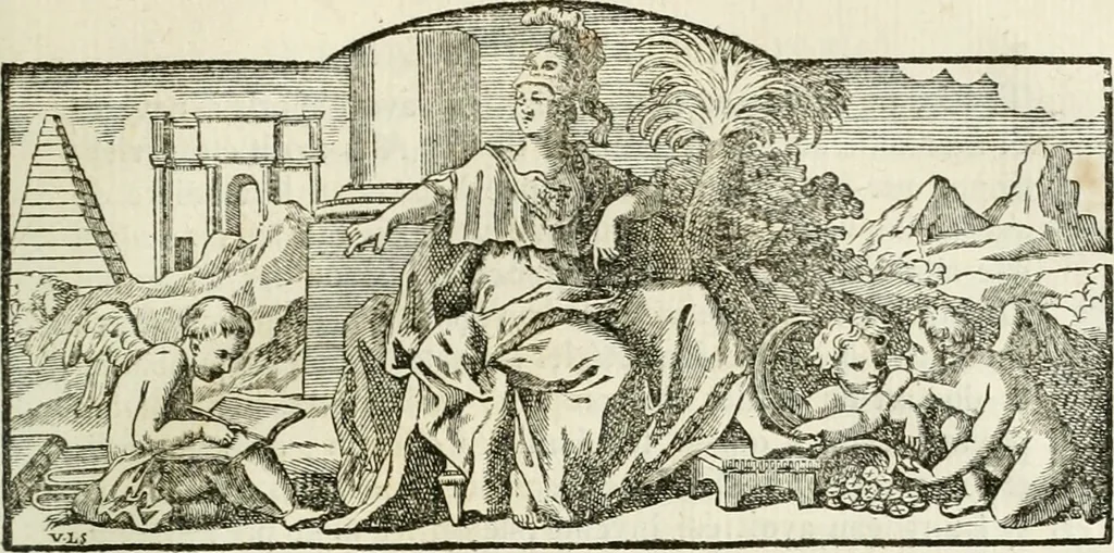 An illustration from Histoire de l'Académie royale des inscriptions et belles lettres, depuis son establissement jusqu'à présent : Avec les Mémoires de littérature tirez des registres de cette Académie depuis son renouvellement jusqu'en 1710, 1736, leaf 232