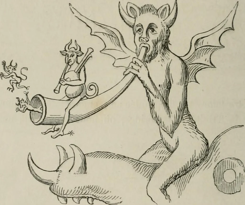 An illustration from Histoire de la caricature et du grotesque dans la littérature et dans l'art, 1875, leaf 105