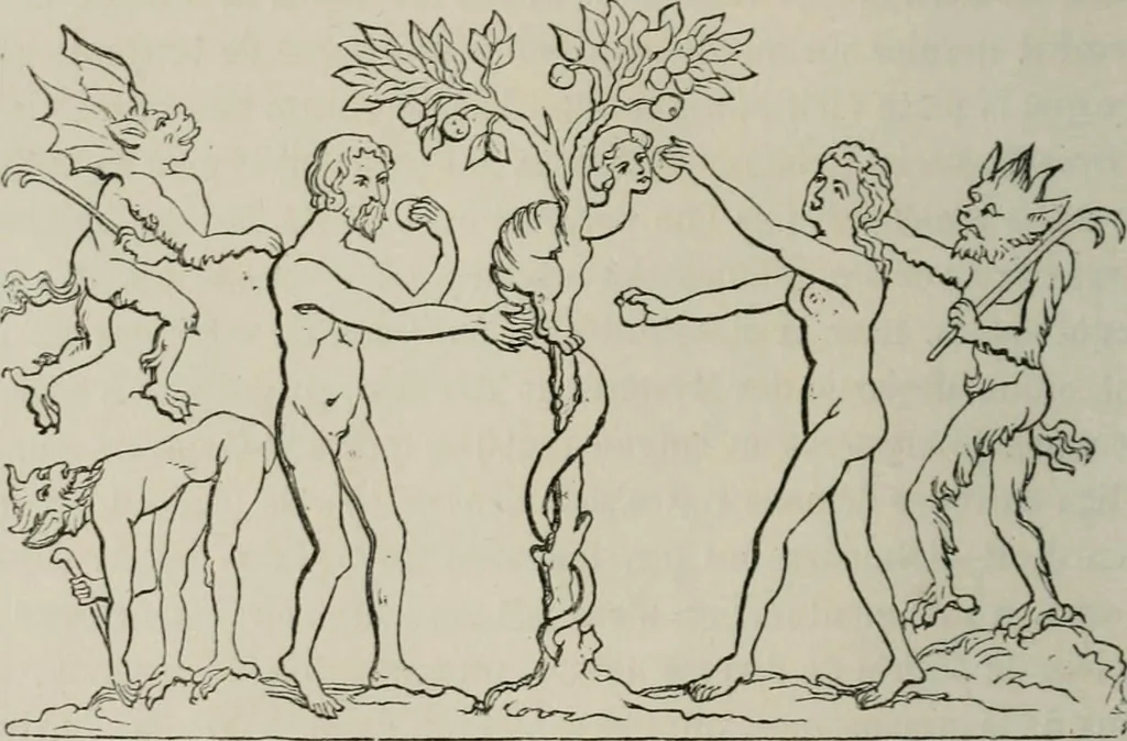 An illustration from Histoire de la caricature et du grotesque dans la littérature et dans l'art, 1875, leaf 107