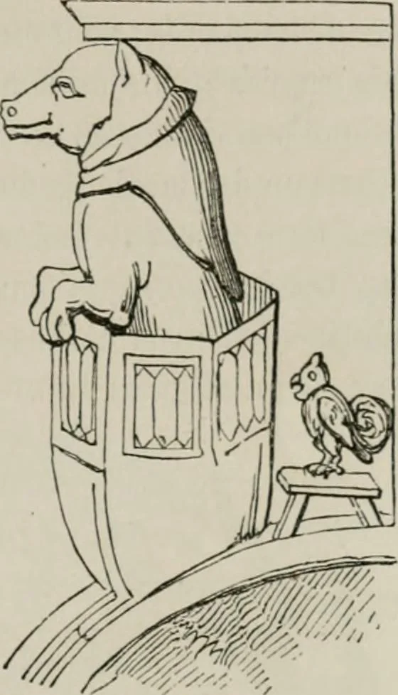 An illustration from Histoire de la caricature et du grotesque dans la littérature et dans l'art, 1875, leaf 112