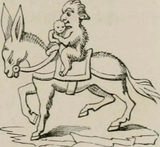 An illustration from Histoire de la caricature et du grotesque dans la littérature et dans l'art, 1875, leaf 128