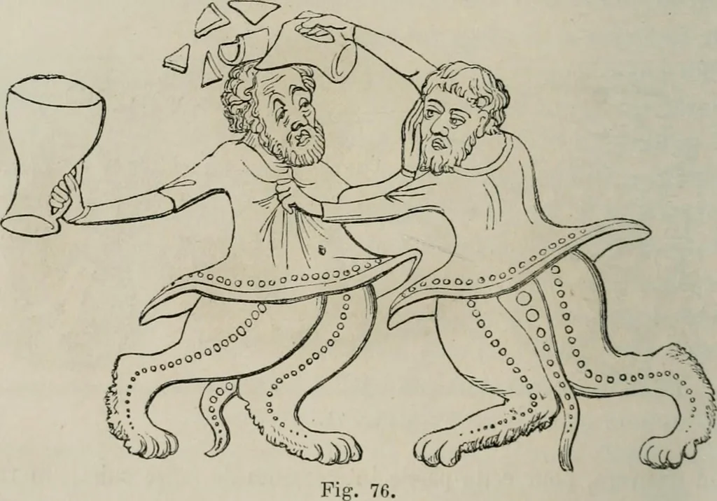An illustration from Histoire de la caricature et du grotesque dans la littérature et dans l'art, 1875, leaf 151