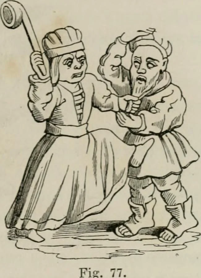 An illustration from Histoire de la caricature et du grotesque dans la littérature et dans l'art, 1875, leaf 152