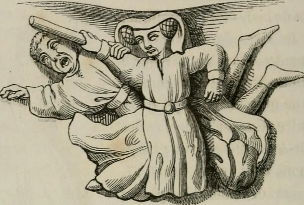 An illustration from Histoire de la caricature et du grotesque dans la littérature et dans l'art, 1875, leaf 153