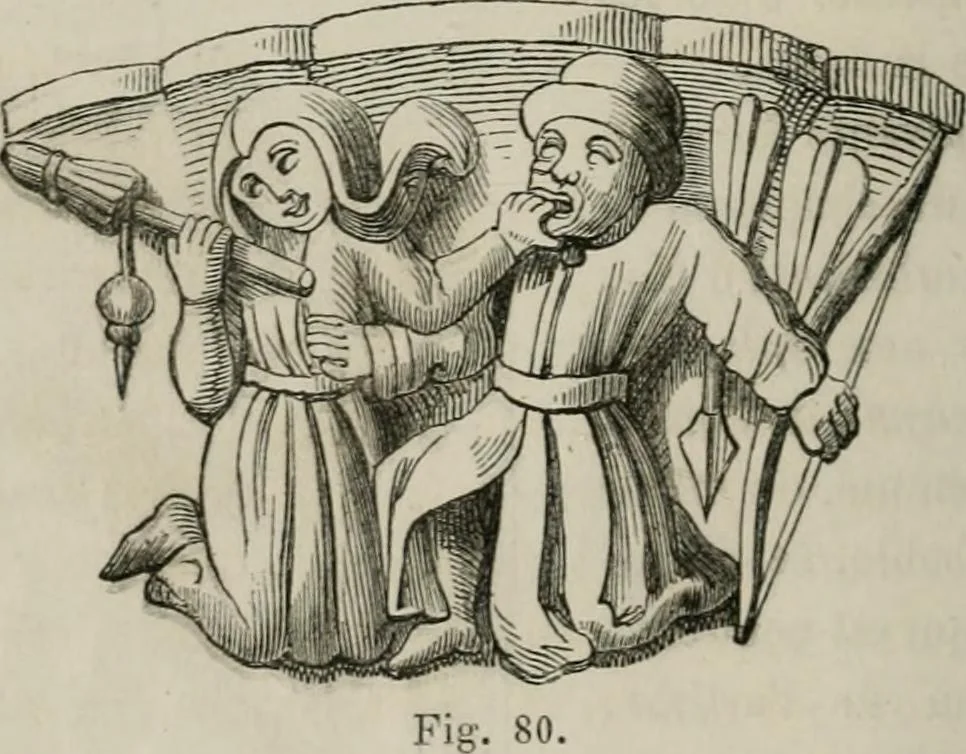 An illustration from Histoire de la caricature et du grotesque dans la littérature et dans l'art, 1875, leaf 153