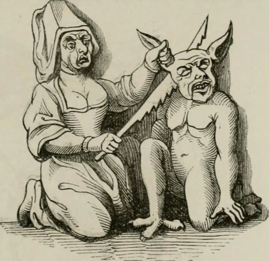 An illustration from Histoire de la caricature et du grotesque dans la littérature et dans l'art, 1875, leaf 158