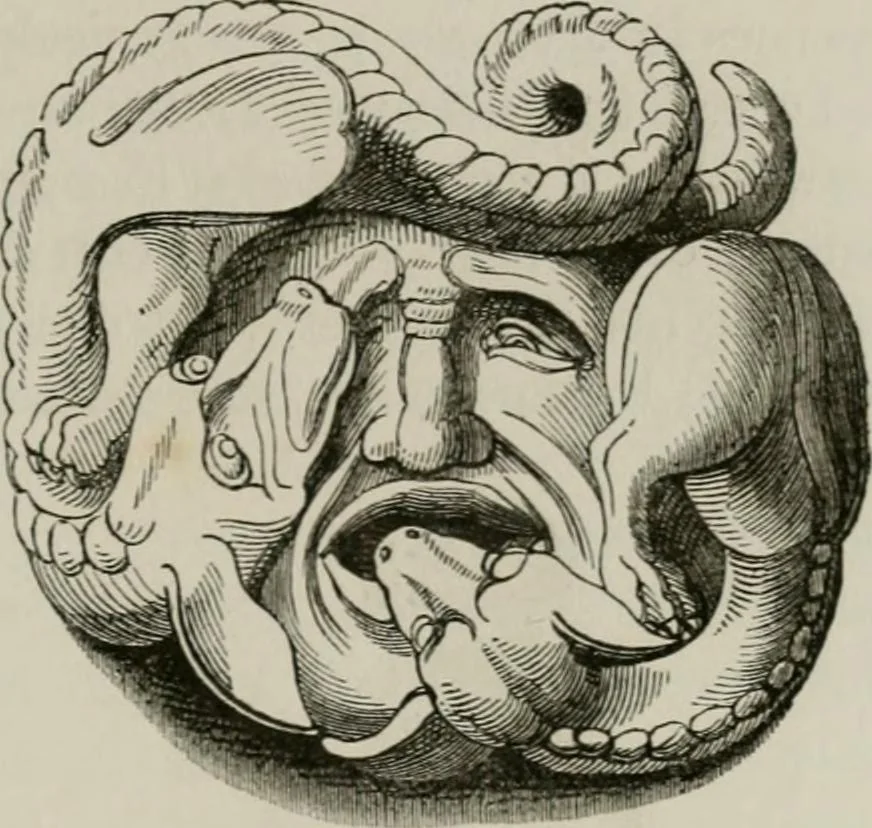 An illustration from Histoire de la caricature et du grotesque dans la littérature et dans l'art, 1875, leaf 172