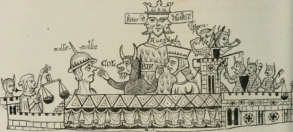 An illustration from Histoire de la caricature et du grotesque dans la littérature et dans l'art, 1875, leaf 197