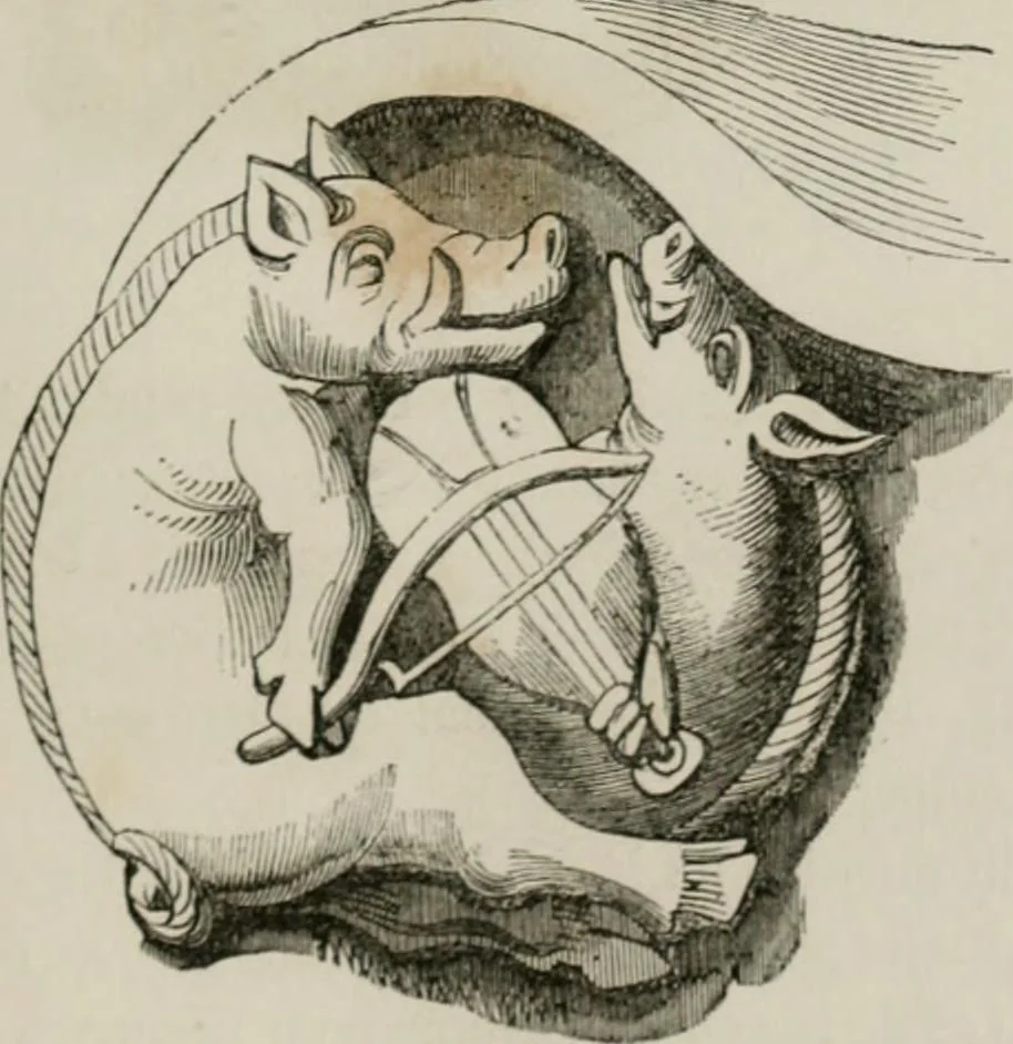 An illustration from Histoire de la caricature et du grotesque dans la littérature et dans l'art, 1875, leaf 212