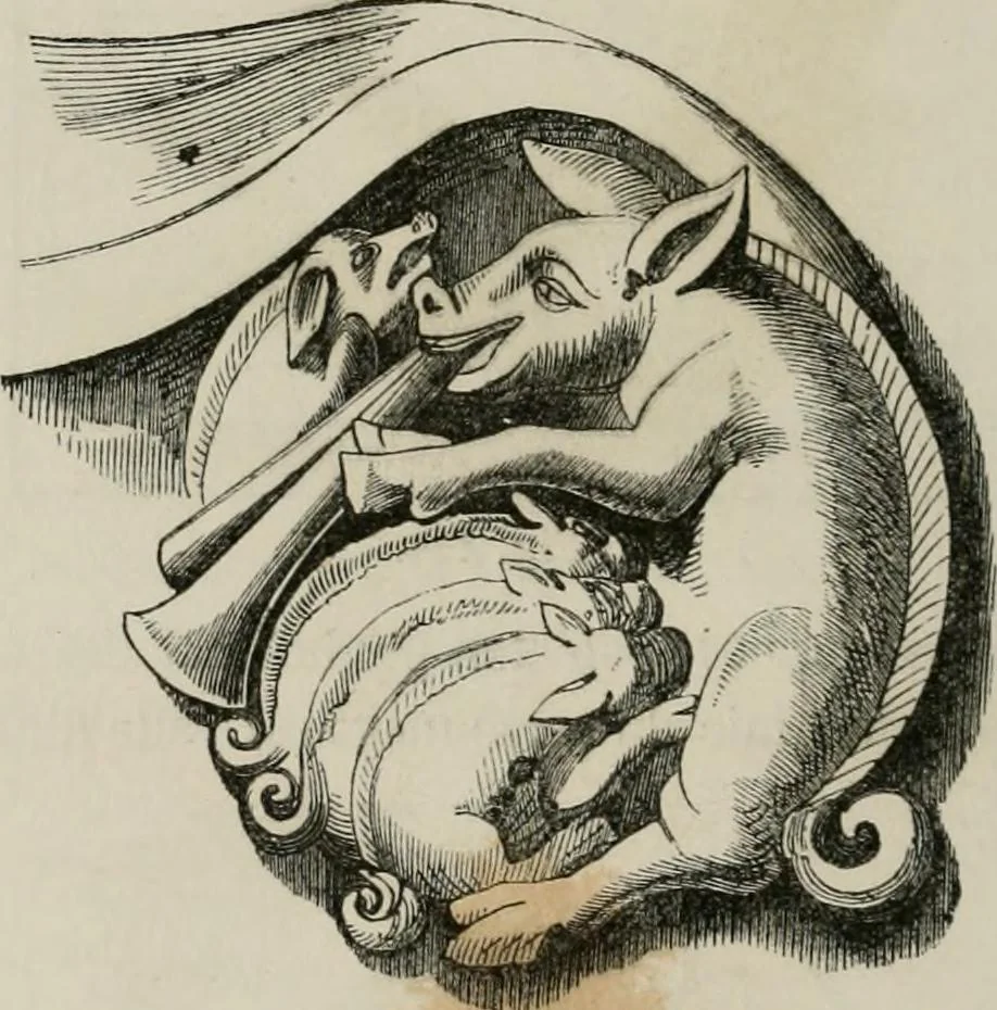 An illustration from Histoire de la caricature et du grotesque dans la littérature et dans l'art, 1875, leaf 213