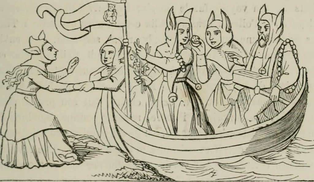An illustration from Histoire de la caricature et du grotesque dans la littérature et dans l'art, 1875, leaf 240