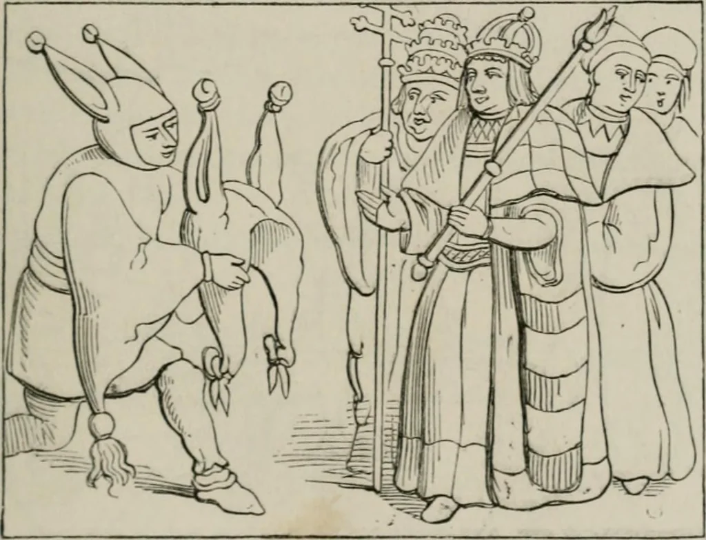 An illustration from Histoire de la caricature et du grotesque dans la littérature et dans l'art, 1875, leaf 262